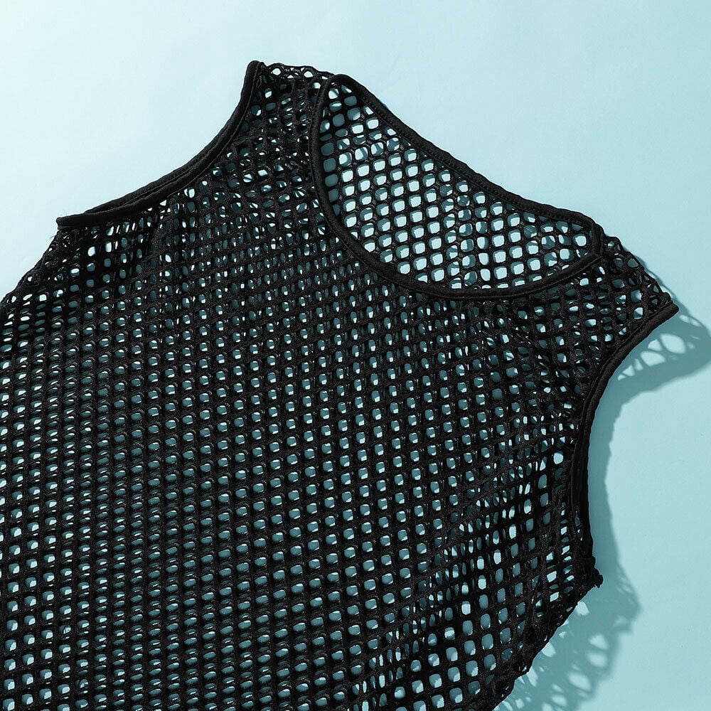 fishnet vest top