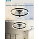 thumbnail image 3 of Ventilador de techo LEDIARY de montaje empotrado con luces de 50 cm y mando a distancia, color negro, 3 of 8