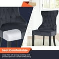 thumbnail image 3 of Dining Chairs Dining Room Chair Kitchen Chair of 2 Dining Metal Side Chairs Solid Wood Modern Tufted Upholstered for Home Kitchen Bedroom Living Room Arm Side Chairs Set of 2(Gray, button Style), 3 of 7