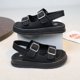 thumbnail image 5 of Sandalias infantiles Sandalias de verano sin deslizamiento SOBRE SOBLES Baby Beach Zapatos (Negro 27), 5 of 9