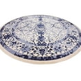 thumbnail image 2 of Unique Loom Tapis Rond Traditionnel la Jolla Collection Ton, 12 Pieds 2 Pouces, Bleu/ivoire, 2 of 5