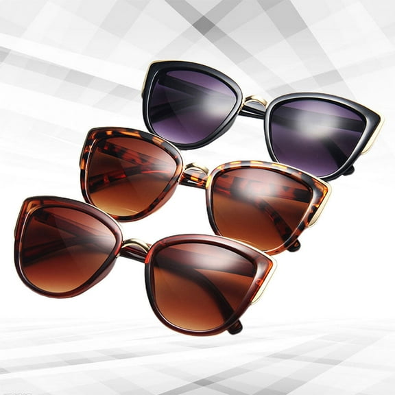 LABSERRON 3Pcs Cat Eye Fashion Sunglasses for Ladies UV Protection Beach