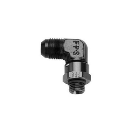 Fragola #12 x 7/8-14 (10)90 Degr Swivel Fitting Black
