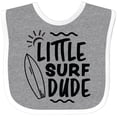 thumbnail image 3 of Inktastic Little Surf Dude with Surfboard Boys Baby Bib, 3 of 4