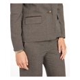 thumbnail image 3 of KASPER $119 Womens New Brown Houndstooth Collar Suede Blazer Jacket 4 B+B, 3 of 4