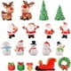 thumbnail image 3 of Miniature Christmas Snowman Figurines Resin Xmas Tree Gift Box Decor Micro Landscape Ornament Mixed Style 1Set, 3 of 4