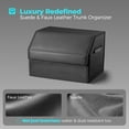 thumbnail image 3 of Car Organizers for Trunk for Suv Sedan, Leather Storage Box,Magnetic Lid,Collapsible and Adjustable,16.5 inches, 3 of 15