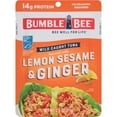 thumbnail image 2 of (3 pack) Bumble Bee Lemon Sesame & Ginger Seasoned Light Tuna, Wild Caught, Ready to Eat, 14g Protein per Serving, Shelf Stable Pouch, 2.5 oz, 2 of 9