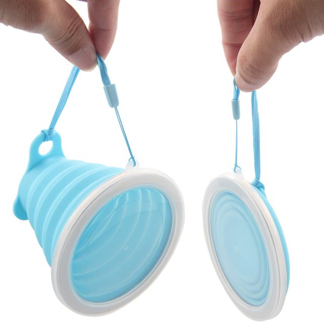 Taza Plegable De Silicona, Tazas De Viaje Plegables Sin Bpa, Tazas De Silicona Plegables Con Tapa De Sellado De Plástico, Juego De Tazas Portátiles Reutilizables Para Picnic, Camping ShuxiuWang 8390606113535