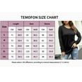 thumbnail image 2 of TEMOFON Womens Tops Long Sleeve Crew Neck Tunic Top Casual Loose Fit Soft Blouse T-Shirts Black Tee, 2 of 6