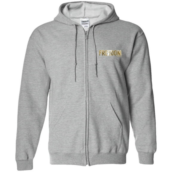 Freedom Men Zip Up Hooded Sweatshirt