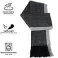 thumbnail image 5 of Alpine Swiss Mens Scarf Soft Knit Winter Scarves Plaid Striped or Solid Neck Covering Long Warm Stylish, 5 of 6