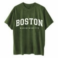 thumbnail image 4 of HXWCHs Women Solid Color T Shirts Women's Casual Graphic Print Round Neck Loose Fit Short Sleeve Tee top for Everyday Comfort XXL Army Green, 4 of 4