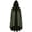 Army Green, variant on Anmrize Medieval Renaissance Cape, Halloween Cosplay Accessory, Soft Hooded Cape, Medieval Hooded Cloak Linen Renaissance Cape With Hood - Halloween Hobbit Cosplay Witch Wizard, Army Green S
