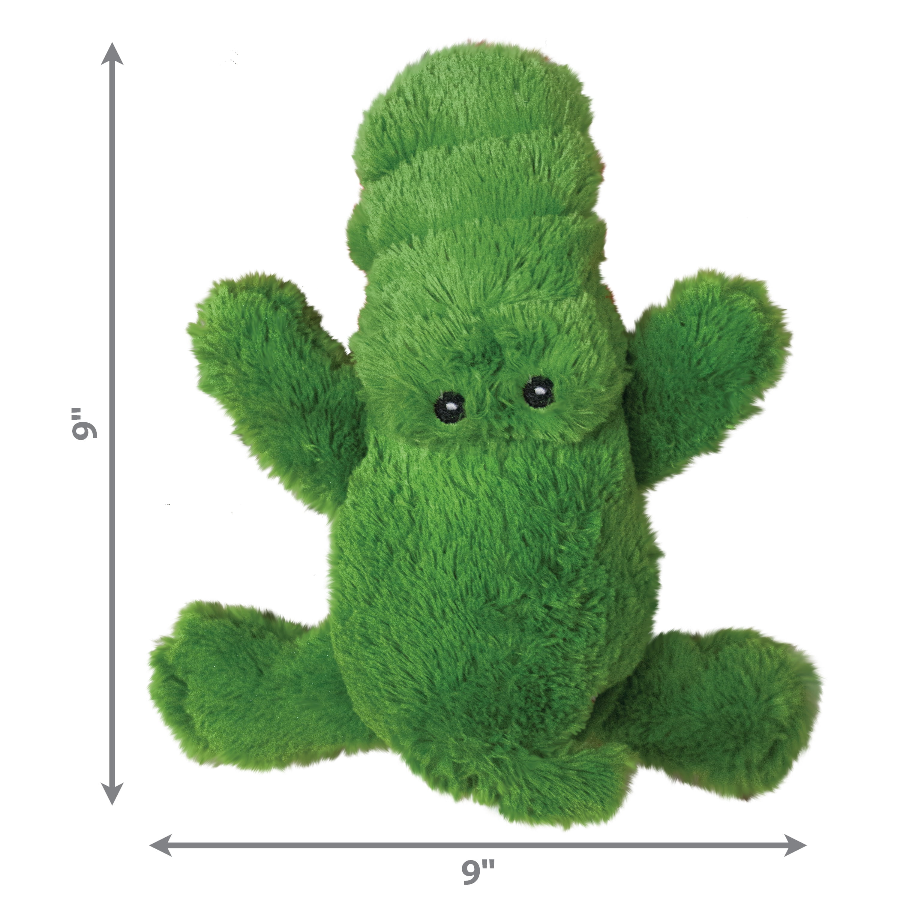 KONG® Cozie™ Plush Dog Toy with Squeaker, Ali the Alligator, Medium