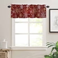thumbnail image 7 of Christmas Snowflake Kitchen Curtains and Valances Set, Red Gold Watercolor Decoration Rod Pocket Window Valance 18 Inch Window Curtain Panels for Living Room Bedroom Laundry, 27.5x36in, 3 Pieces, 7 of 7