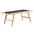 thumbnail image 2 of Modway Saoirse 47" Wove Rope Wood Bench in Natural Black, 2 of 8