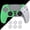A_Glow in Dark - Green, variant on PlayVital White 3D Studded Edition Wireless Cover Skin for PS5 Controller with 6 White Thumb Grip Caps