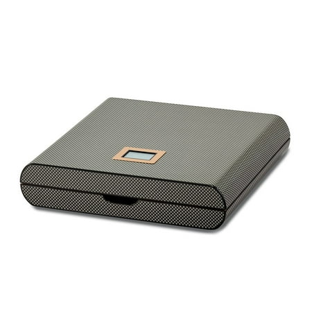 Carbon Fiber Veneer High Gloss Finish 10 Cigar Digital Humidor
