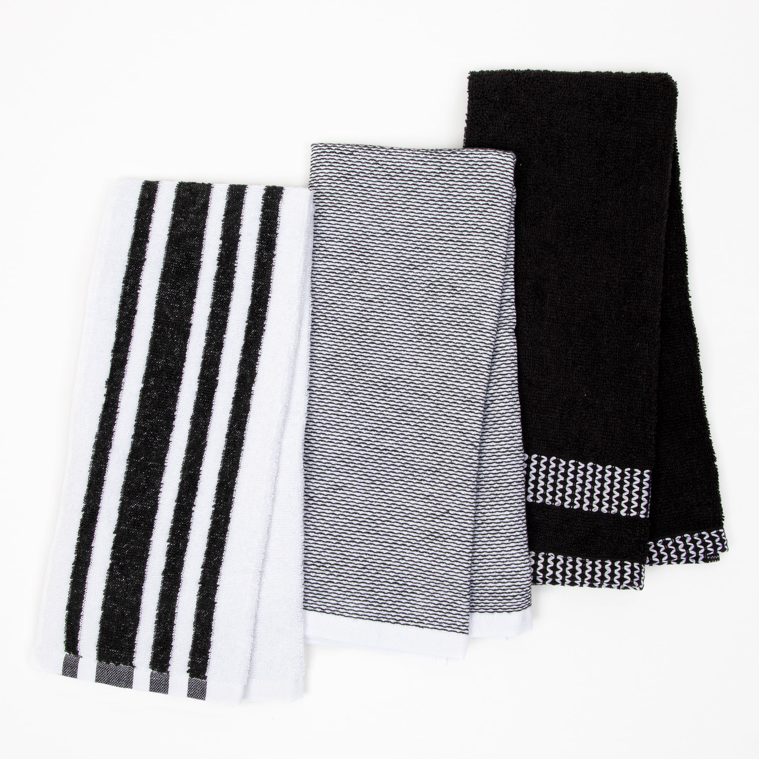 Black and White Capsules Crochet Kitchen Towel