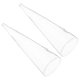 thumbnail image 4 of 2pcs Household Wall-mounted Glass Vase Cone Shape Hydroponic Clear Glass Vase Decorative Planter, 4 of 5
