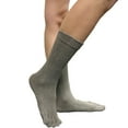 thumbnail image 6 of Couver Soft Cotton Ankle Toe Socks 1 Pair, Brown, Medium, 6 of 8