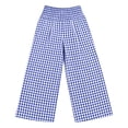 thumbnail image 6 of CCRFTGI Girls Plaid Pants High Elastic Waist Gingham Pants Wide Leg Lounge Palazzo Pants with Pockets for Kids 4-13 Y Blue 12-13 Years, 6 of 6