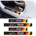 thumbnail image 1 of 4PCS Tri-Color Door Sill Protectors, Carbon Fiber Threshold Protection, Front/Rear Plate Step Guard, Anti-Scratch Entry Guard Sticker for Tacoma TRD 4Runner (Tricolor Off Road), 1 of 6