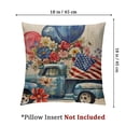 thumbnail image 4 of nygtbtfer Outdoor Pillow Covers Set of 2,Farm Truck USA Flag Decorative Waterproof Throw Pillow Case Retro Soft Cozy Cushion Pillowcases 12x12in, 4 of 7
