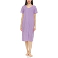 thumbnail image 2 of Ezi Women's Short Sleeve Cotton-rich House Dress Duster, 2 of 5