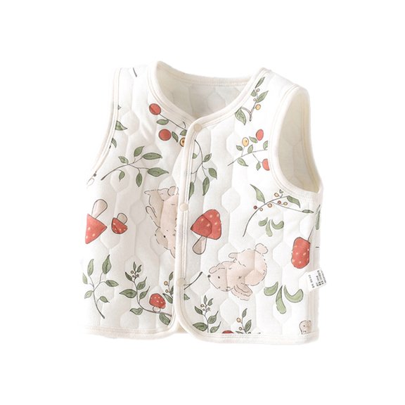 MXIEZI Baby Newborn Boys Girls Warm Cotton Vest Jacket, Infant Sleeveless Outwear Waistcoat 0-3Y