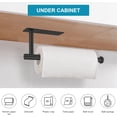 thumbnail image 3 of Portarrollos de papel higiénico de pared, acero inoxidable resistente al agua, para ahorrar espacio debajo de los gabinetes (negro mate), 3 of 8