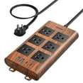 thumbnail image 1 of Protector contra sobretensiones TOPREK, 6 salidas, 4 USB, 6.5 pies, 1 of 7