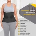 thumbnail image 3 of Cinta abdominal QEESMEI para ombligo posparto negra XXL, 3 of 7