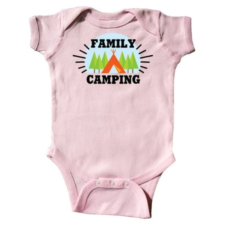 

Inktastic Family Camping with Tent and Trees Gift Baby Boy or Baby Girl Bodysuit