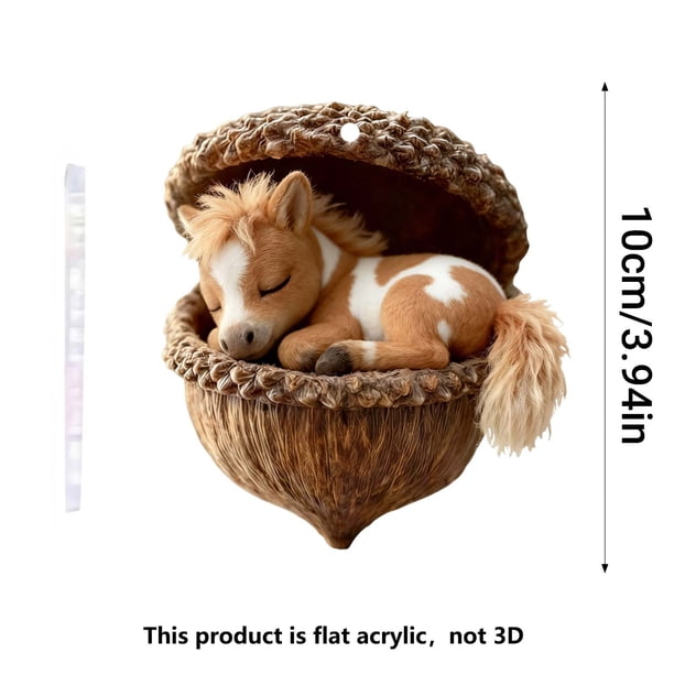 Adorno navideño de animales del bosque | Colgante de decoración navideña de 10 cm | Adorno de criaturas del bosque para decorar el árbol | Regalo festivo para la decoración navideña del hogar