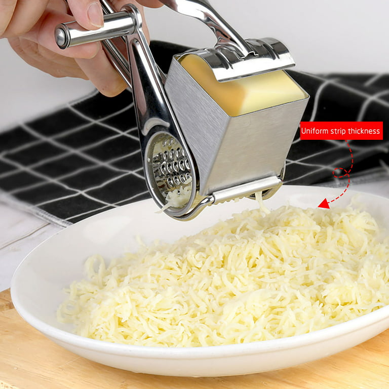 Rotary Cheese Grater with Drum Blades Stainless Steel Manual Handheld  Cheese Shredder for Grating Hard Cheese Chocolate Nuts - AliExpress