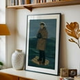 thumbnail image 5 of The Captain - Painting Nautical Ocean Seascape Boat Winter Vintage Black Framed Wall Art Print 5 x 7 inches, 5 of 8