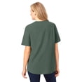 thumbnail image 2 of Woman Within Plus Size Short-Sleeve Crinkle Shirt, 2 of 6