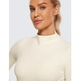 thumbnail image 4 of CRZ YOGA Butterluxe Mock Turtleneck Long Sleeve Crop Top Slim Fit Workout Casual Shirt, 4 of 6