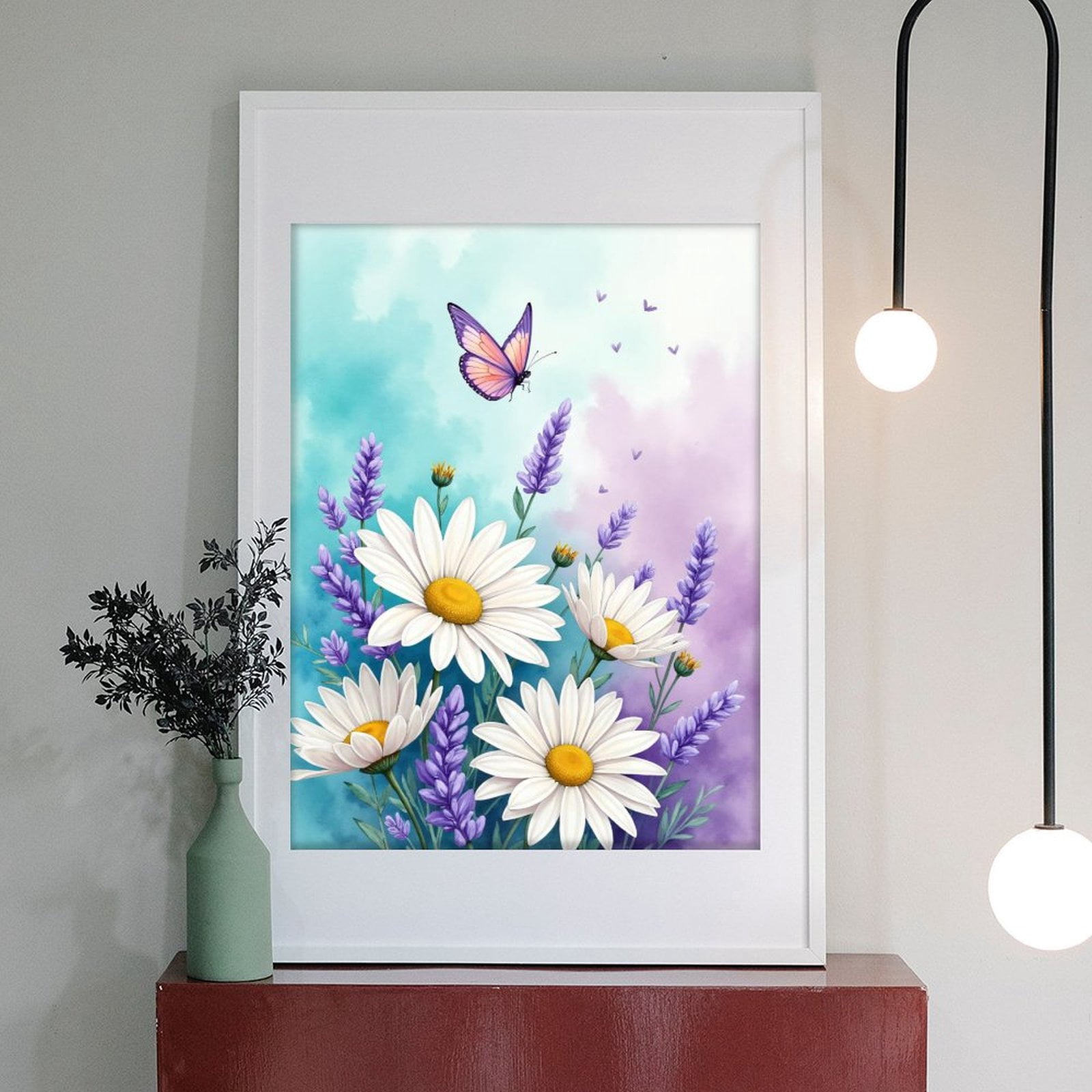 Diamond Art Kits for Adults - 5d Butterfly Daisies Lavender Bliss Diamond Painting for Adults, Diamond Art for Adults Beginners, Diamond Painting Kits for Adults for Home Wall Decor
