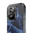 thumbnail image 4 of Clear Hybrid Shockproof Case for Apple iPhone 15 PRO - Ethereal Blue Flame Abstract Art, 4 of 5