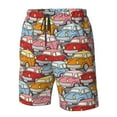 thumbnail image 4 of Logiee Cute Cars Print Mens Swim Trunks Quick Dry Board Shorts,Breathable Hawaii Beach Shorts Swimwear Bathing Suits-Small, 4 of 6