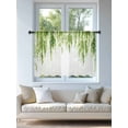 thumbnail image 4 of Sheer Curtains 45 Inch Length, Green Semi Sheer Curtains Light Filtering Window Treatment, Summer Botanical Leaves Watercolor Privacy Voile Drapes for Living Room Bedroom 52x45 Inch, 4 of 7