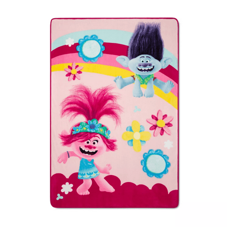 Trolls 2 World Tour 62 x 90 Inch Blanket Featuring Poppy and Branch