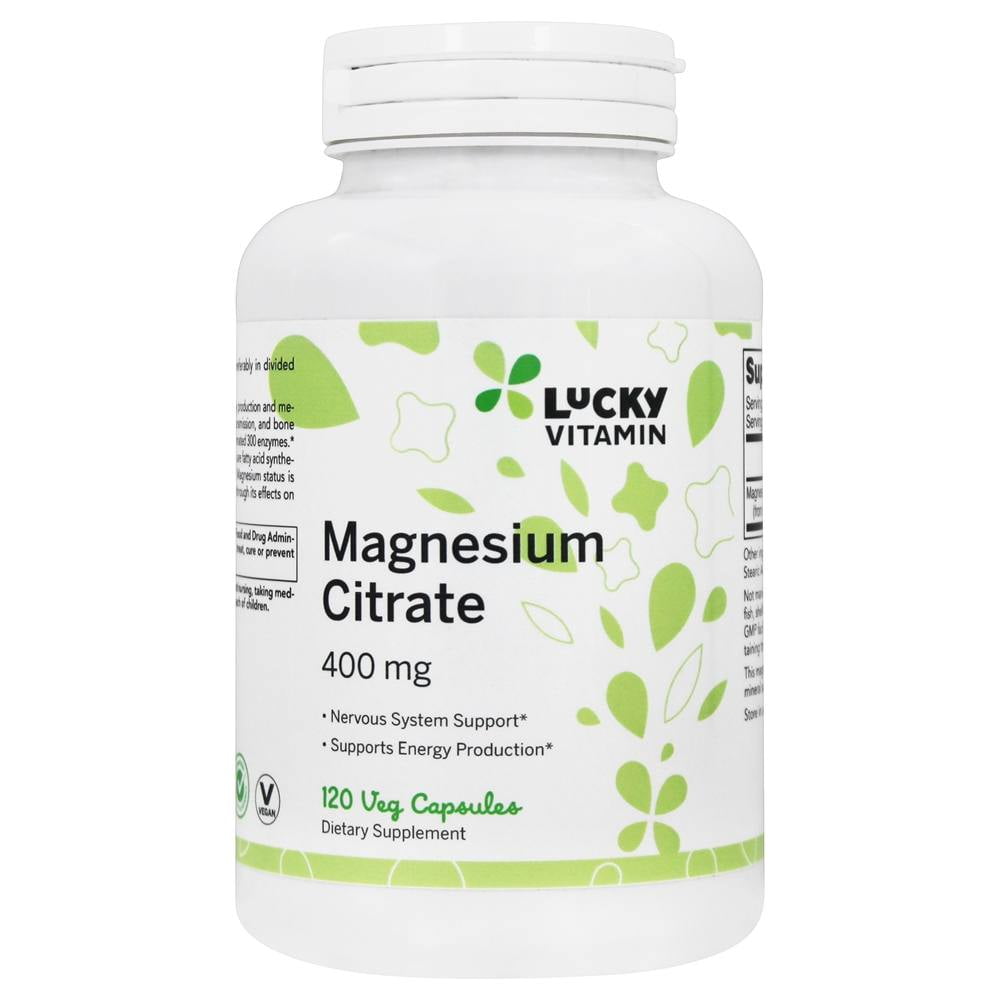 LuckyVitamin Magnesium Citrate Nervous System Support 400 mg. 120
