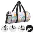 thumbnail image 3 of Zufioo Zebra Colourful Print Round Sports Travel Duffel Bag, Airplane Weekender Bag, Waterproof Gym Backpack, Unisex, 3 of 6