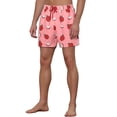 thumbnail image 4 of Unique Bargains Men's Fruits Print Drawstring Waist Pattern Surfing Board Shorts Pink 32, 4 of 5