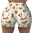 thumbnail image 2 of Fuzoiu Squirrel Playing Print Women's Workout Shorts,Workout Biker Shorts Women,Exercise Fitness Shorts,Scrunch Short, Athletic Shorts for Gym Yoga Running Sport Active-X-Large, 2 of 8