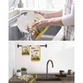 thumbnail image 5 of Happy Easter Kitchen Dish Towels for Drying Dishes Set of 3, Rabbit Eggs Spring Mushrooms Flowers Yellow Waffle Weave Microfiber Hand Tea Bathroom Towels Quick Dry & Absorbent Towel 12x12, 5 of 7